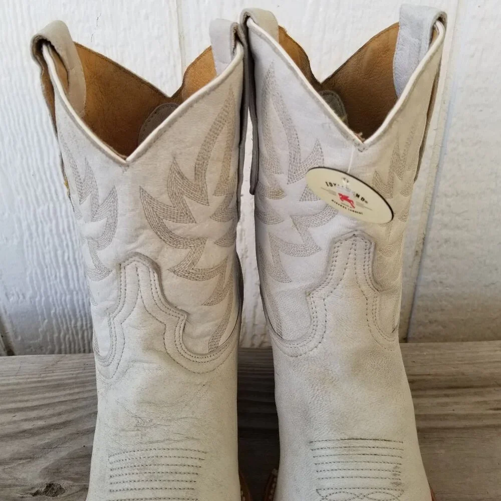 Idyllwind Wheels Womens Bone Leather Cowboy Western Booties 8 B BIWFA24L20